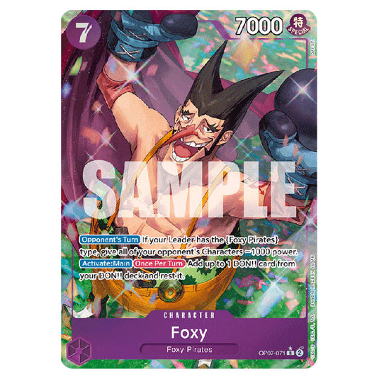 Foxy OP07-071a card from the One Piece set 500 Years in the Future