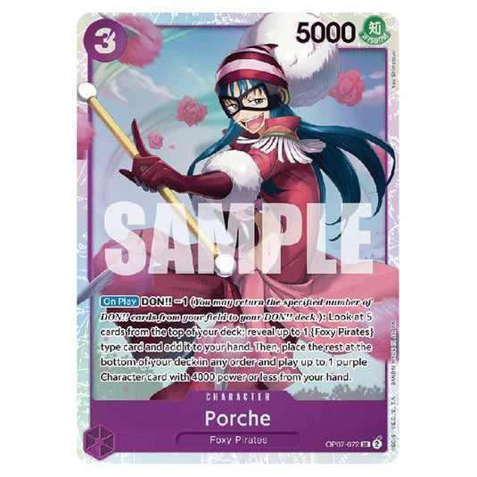 Porche OP07-072 card from the One Piece set 500 Years in the Future