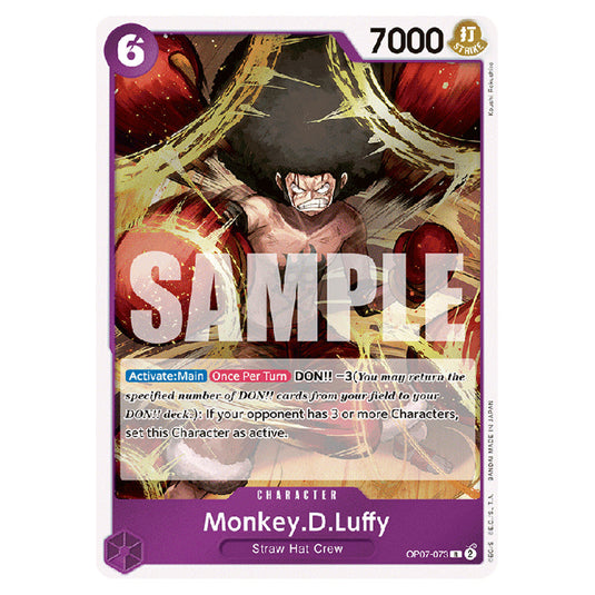 Monkey.D.Luffy OP07-073 card from the One Piece set 500 Years in the Future