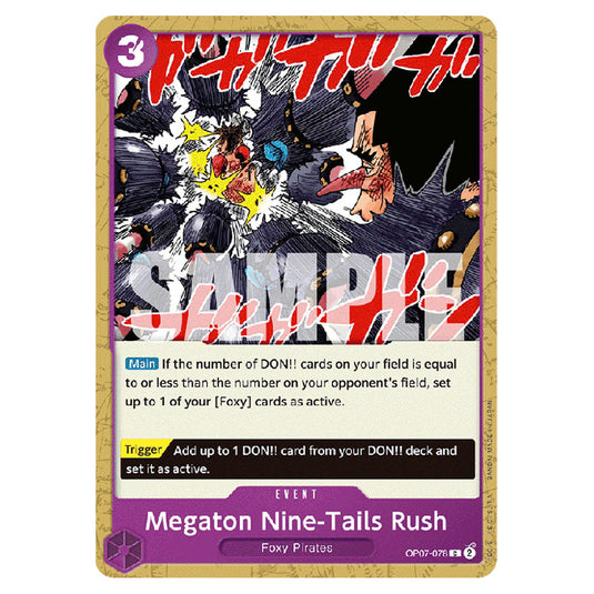 Megaton Nine-Tails Rush OP07-078 card from the One Piece set 500 Years in the Future