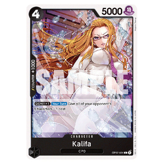 Kalifa OP07-081 card from the One Piece set 500 Years in the Future