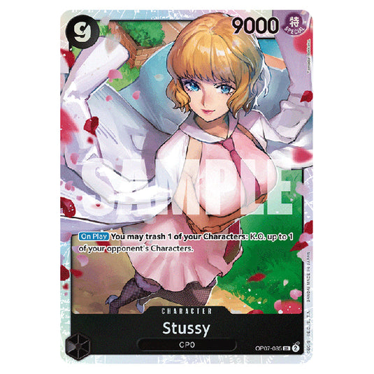 Stussy OP07-085 card from the One Piece set 500 Years in the Future