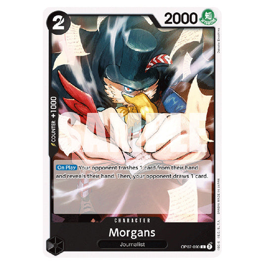 Morgans OP07-090 card from the One Piece set 500 Years in the Future