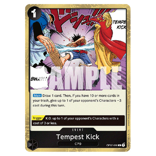 Tempest Kick OP07-096 card from the One Piece set 500 Years in the Future