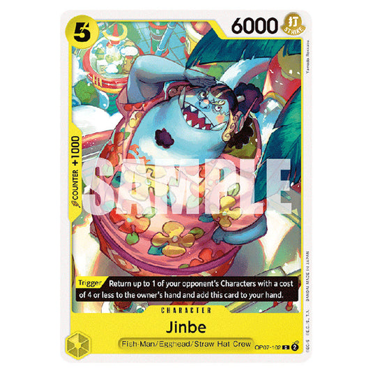 Jinbe OP07-102 card from the One Piece set 500 Years in the Future