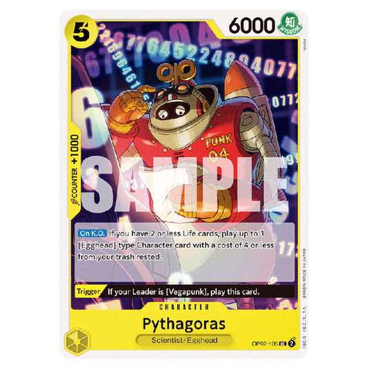 Pythagoras OP07-105 card from the One Piece set 500 Years in the Future