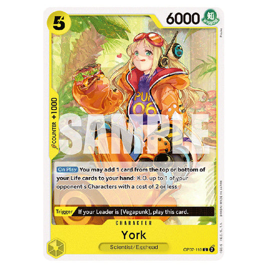 York OP07-110 card from the One Piece set 500 Years in the Future