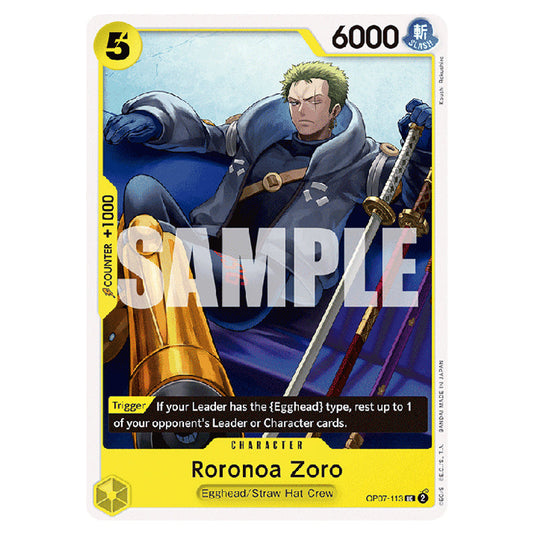 Roronoa Zoro OP07-113 card from the One Piece set 500 Years in the Future