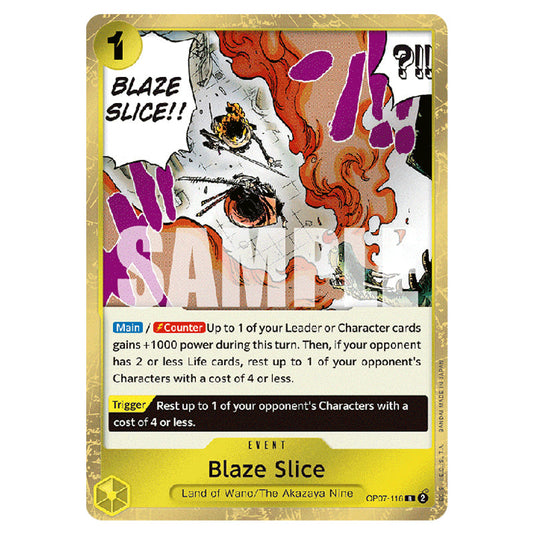 Blaze Slice OP07-116 card from the One Piece set 500 Years in the Future