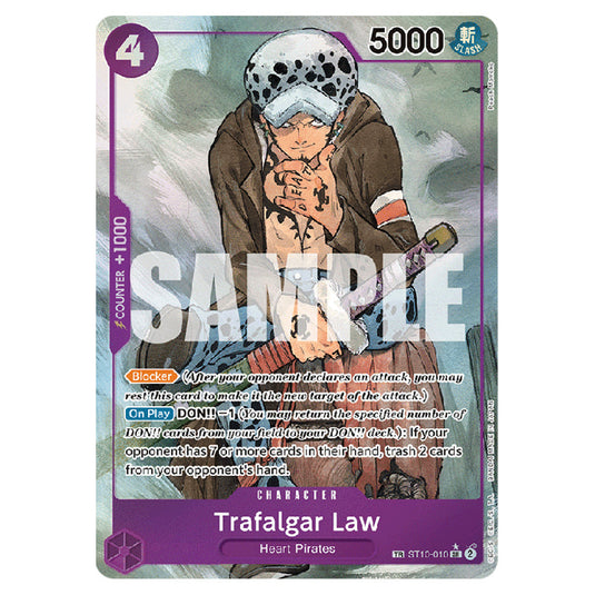 Trafalgar Law ST10-010-(OP07) card from the One Piece set 500 Years in the Future