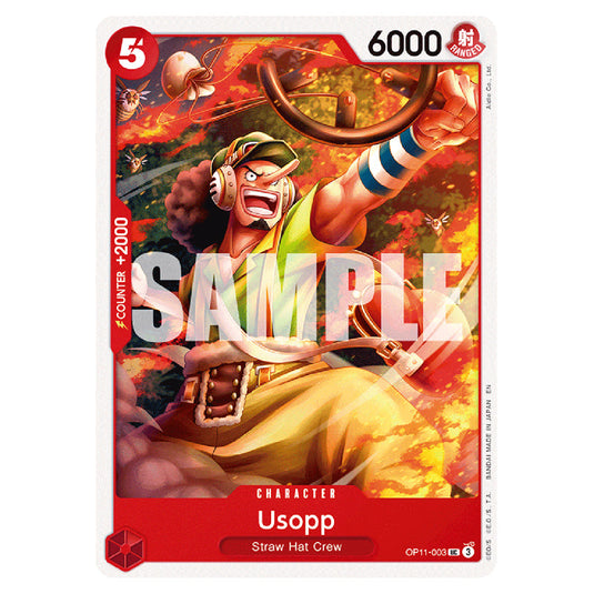 Usopp OP11-003 card from the One Piece set A Fist of Divine Speed