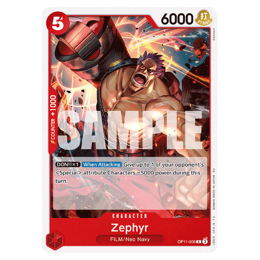 Zephyr OP11-006 card from the One Piece set A Fist of Divine Speed