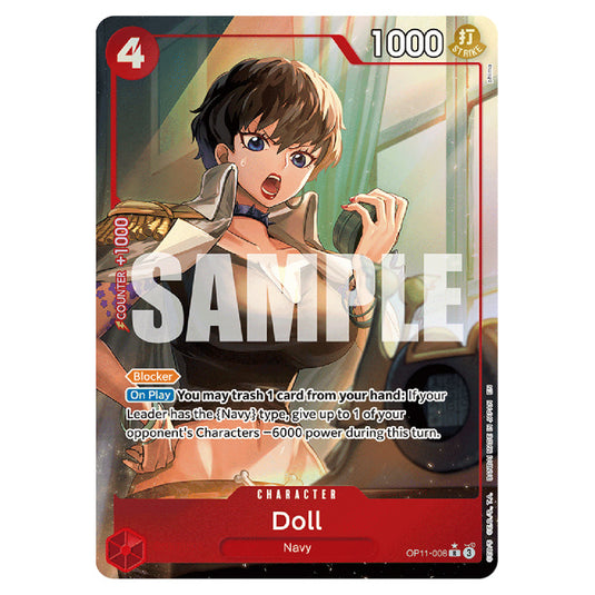 Doll OP11-008a card from the One Piece set A Fist of Divine Speed