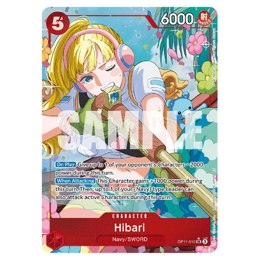 Hibari OP11-010a card from the One Piece set A Fist of Divine Speed
