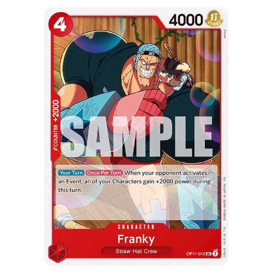 Franky OP11-012 card from the One Piece set A Fist of Divine Speed
