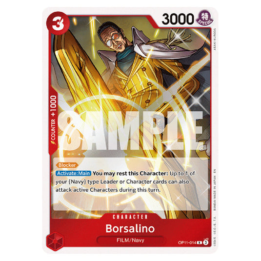 Borsalino OP11-014 card from the One Piece set A Fist of Divine Speed