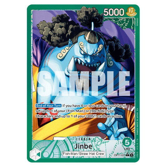 Jinbe OP11-021a card from the One Piece set A Fist of Divine Speed