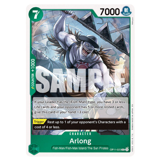 Arlong OP11-023 card from the One Piece set A Fist of Divine Speed