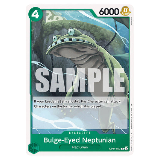 Bulge-Eyed Neptunian OP11-027 card from the One Piece set A Fist of Divine Speed
