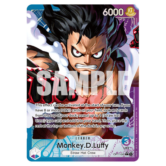 Monkey.D.Luffy OP11-040a card from the One Piece set A Fist of Divine Speed