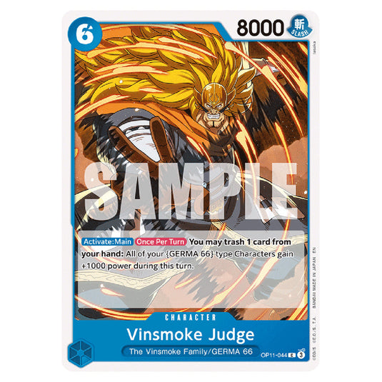 Vinsmoke Judge OP11-044 card from the One Piece set A Fist of Divine Speed