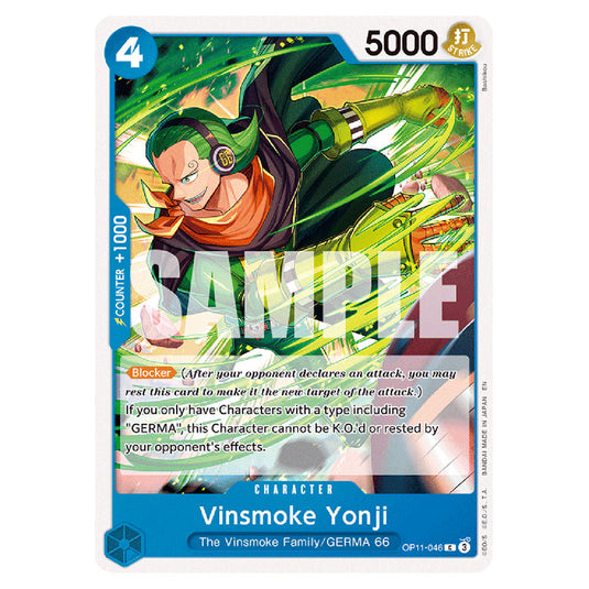 Vinsmoke Yonji OP11-046 card from the One Piece set A Fist of Divine Speed