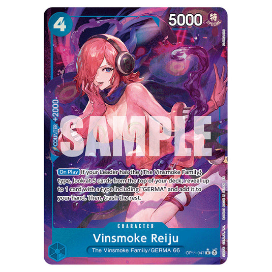 Vinsmoke Reiju OP11-047a card from the One Piece set A Fist of Divine Speed