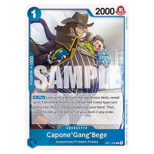 Capone"Gang"Bege OP11-048 card from the One Piece set A Fist of Divine Speed