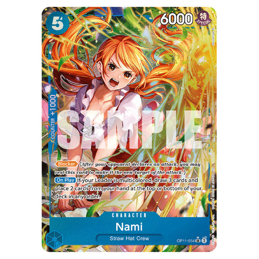 Nami OP11-054a card from the One Piece set A Fist of Divine Speed