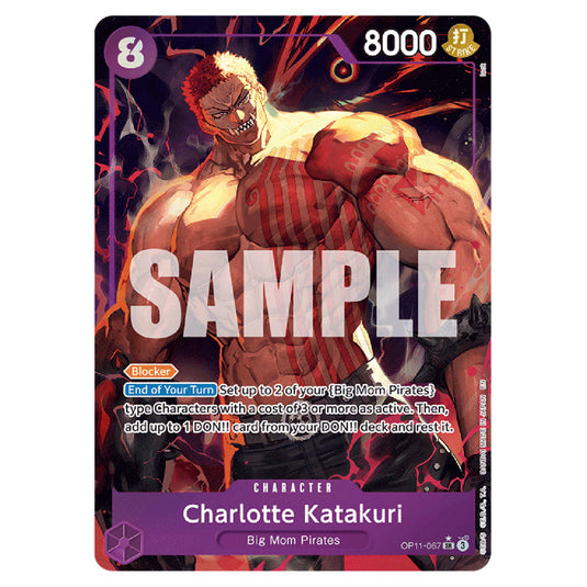 Charlotte Katakuri OP11-067a card from the One Piece set A Fist of Divine Speed