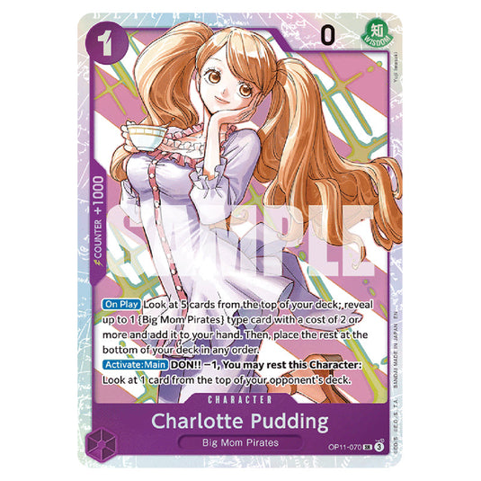 Charlotte Pudding OP11-070 card from the One Piece set A Fist of Divine Speed