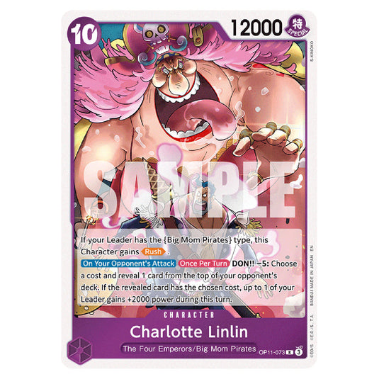 Charlotte Linlin OP11-073 card from the One Piece set A Fist of Divine Speed