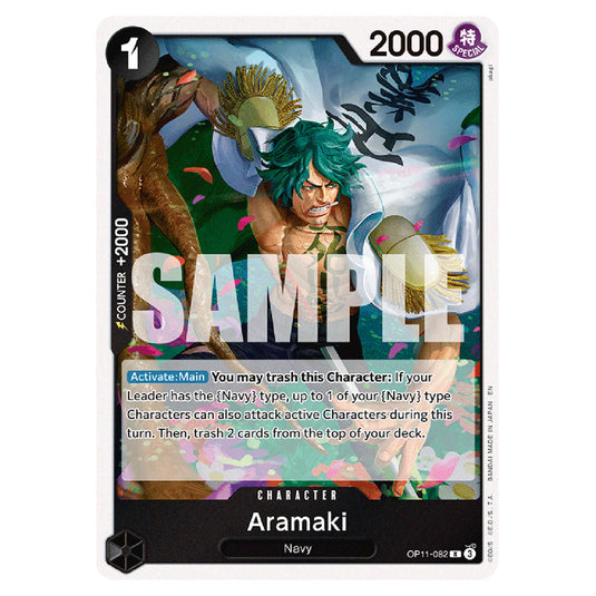 Aramaki OP11-082 card from the One Piece set A Fist of Divine Speed