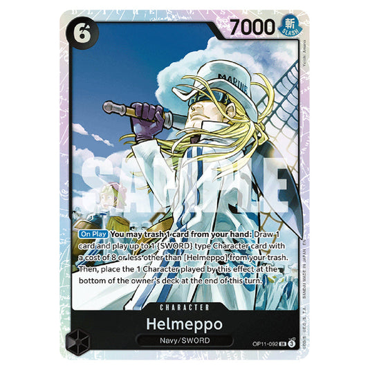 Helmeppo OP11-092 card from the One Piece set A Fist of Divine Speed