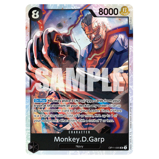 Monkey.D.Garp OP11-095 card from the One Piece set A Fist of Divine Speed