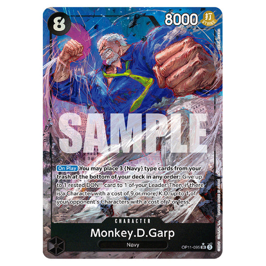 Monkey.D.Garp OP11-095a card from the One Piece set A Fist of Divine Speed