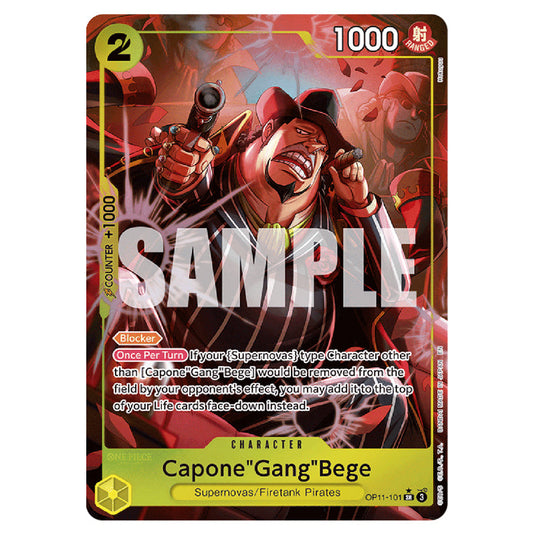 Capone"Gang"Bege OP11-101a card from the One Piece set A Fist of Divine Speed