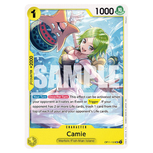 Camie OP11-102 card from the One Piece set A Fist of Divine Speed