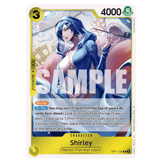 Shirley OP11-104 card from the One Piece set A Fist of Divine Speed