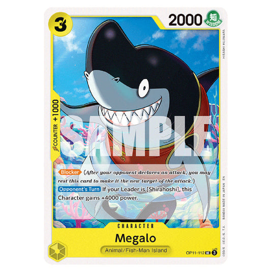 Megalo OP11-112 card from the One Piece set A Fist of Divine Speed