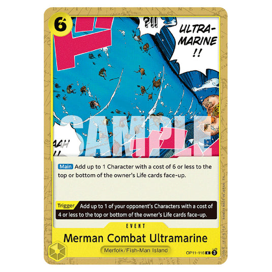 Merman Combat Ultramarine OP11-116 card from the One Piece set A Fist of Divine Speed