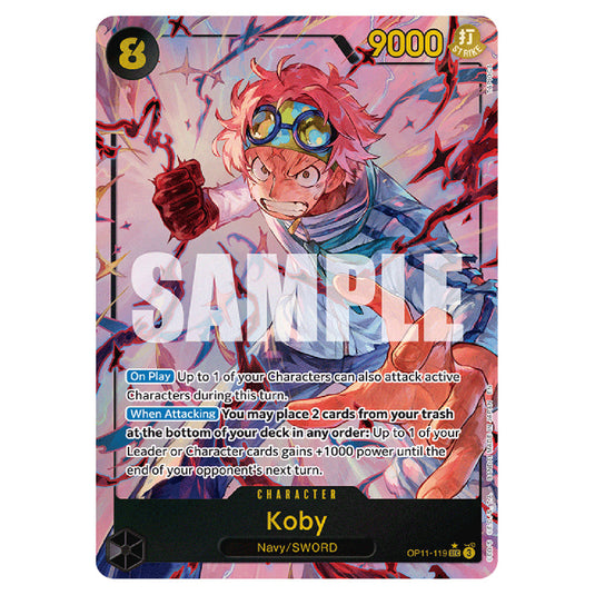 Koby OP11-119a card from the One Piece set A Fist of Divine Speed