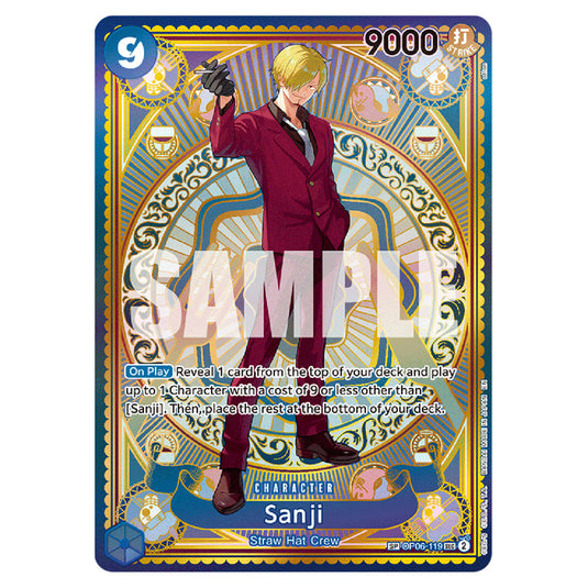 Sanji OP06-119 card from the One Piece set A Fist of Divine Speed