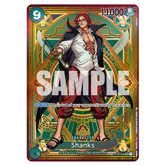 Shanks ST16-004 card from the One Piece set A Fist of Divine Speed