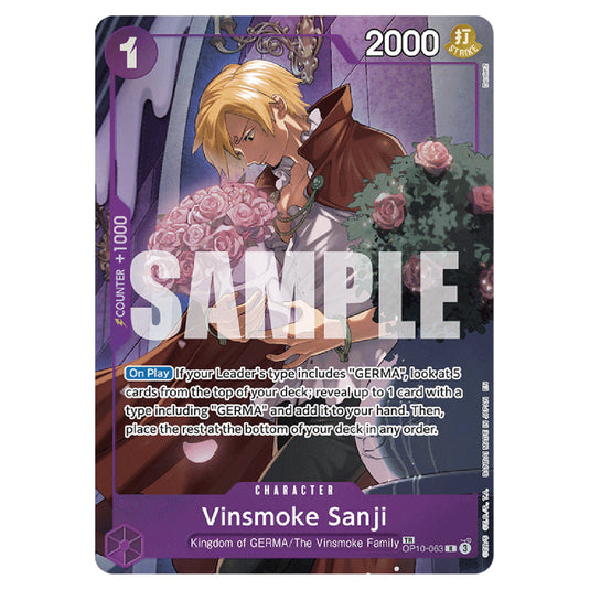 Vinsmoke Sanji OP10-063 card from the One Piece set Legacy of the Master