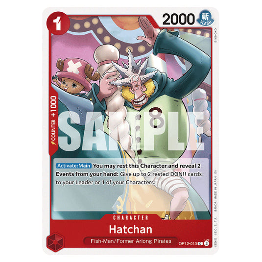 Hatchan OP12-013 card from the One Piece set Legacy of the Master