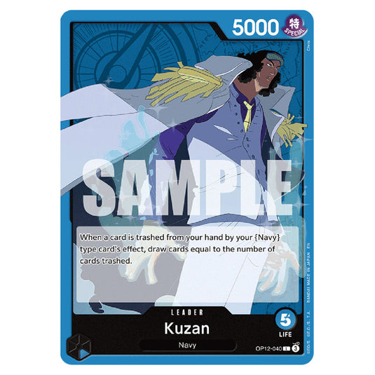 Kuzan OP12-040 card from the One Piece set Legacy of the Master
