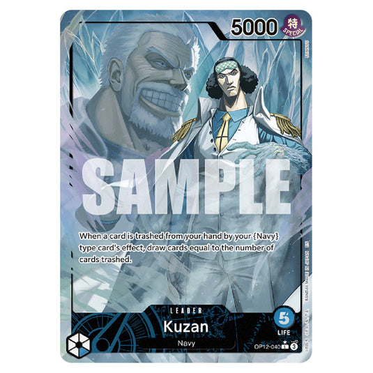 Kuzan OP12-040a card from the One Piece set Legacy of the Master