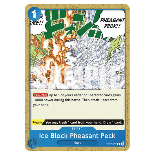 Ice Block Pheasant Peck OP12-057 card from the One Piece set Legacy of the Master