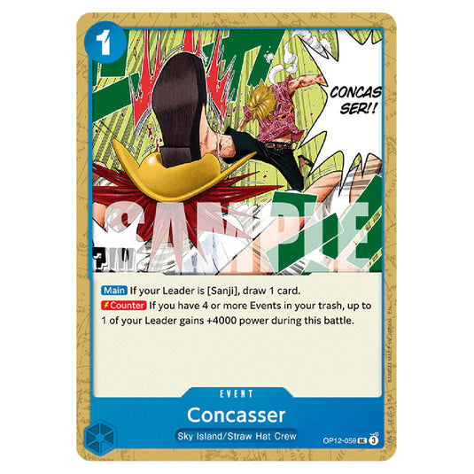 Concasser OP12-059 card from the One Piece set Legacy of the Master
